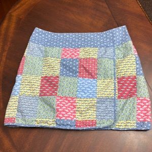 Vineyard Vines Preppy Patchwork Cotton Skirt Size 4 Excellent Condition